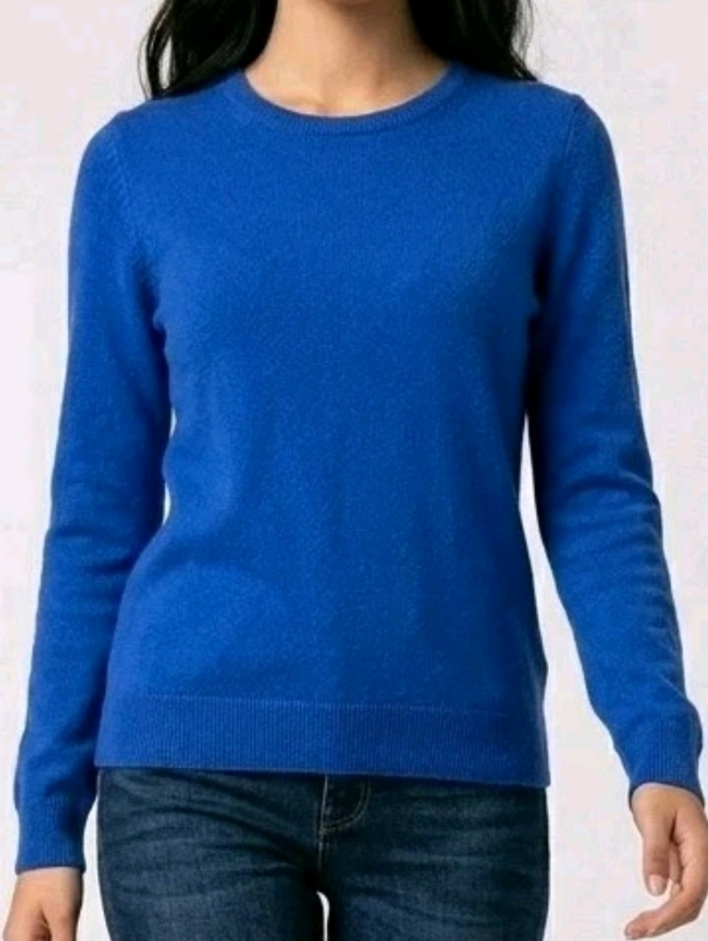 Charter Club Luxury Sweater Womens XS Royal Blue 100% Cashmere Crew Neck